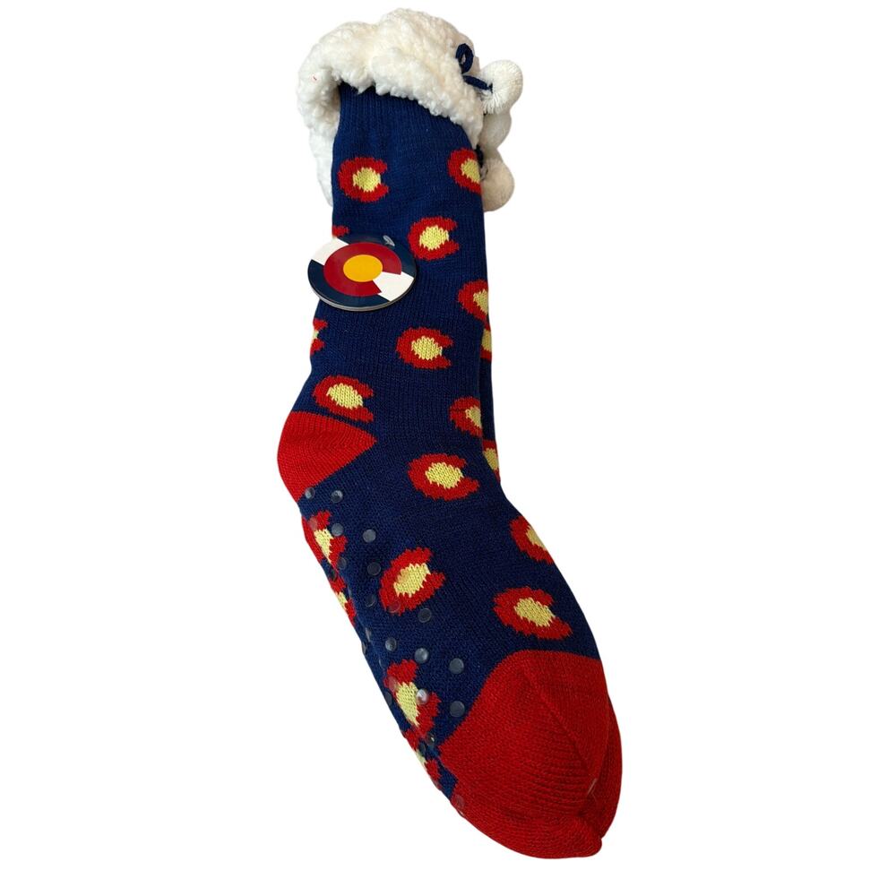 State of Colorado Sherpa Lined Slipper Socks Size S/M Cozycore NWT